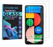 Fonetek® To Fit Pixel 4a 5G, TEMPERED GLASS Screen Protector LCD Guard Case Cover for Google Pixel 4a 5G [9H Hardness] [Crystal-Clear] [Scratch-Resistant] [Bubble-Free]