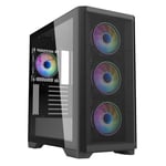 Aquilon Full ATX Gaming PC Case Meshed Tower 4 x A-RGB Fans Glass Panel E-ATX