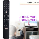 fjärrkontroll ersättning remote för TCL RC802N YUI4 YAI2 YUI5 YL RC802N YUI3