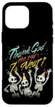 Coque pour iPhone 16 Pro Max Thank God The End is Near Skeletons Halloween Nouvel An