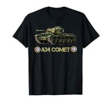 Vintage World War 2 British Army Tank A34 Comet WW2 gift T-Shirt