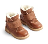 Wheat d'hiver pour Enfant-Imprimé Sigge-Unisexe-60% cuir-40% Daim-Respirantes-Imperméables Chaussure de Neige, 9002 Cognac, 30 EU