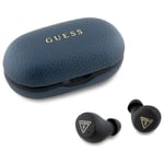 Guess TWS In-Ear Hörlurar Bluetooth Grained Classic Logo - Blå