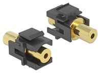 DELOCK – Keystone Module stereo jack female 3.5 mm 4 pin > stereo jack female 3.5 mm 4 pin (86383)