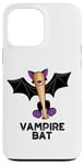 Coque pour iPhone 13 Pro Max Jeu de mots amusant en forme de chauve-souris vampire