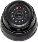 Caméra Surveillance Factice Led - Fausse Caméra Cctv Pour Sécurité Maison Ou Magasin - Dôme Dissuasif Pour Intérieur - Noir[CAM07239]