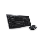 Logitech MK270 Combo Clavier et Souris Sans Fil pour Windows, Clavier Slovène -disposition grecque QWERTY, Noir