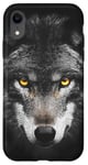 iPhone XR Wolf Lovers Black Wolf Wild Animal Lovers Wolf Illustration Case