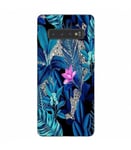 Coque Galaxy S10 PLUS tropical UV fleur rose exotique