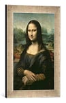 Kunst für Alle 'Encadré Image de Leonardo da Vinci Mona Lisa, c.1503–6, d'art dans Le Cadre de Haute qualité Photos Fait Main, 30 x 40 cm, Argent Raya