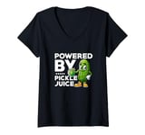 Womens Powered By Pickle Juice Fitness Vegan Cucumber V-Neck T-Shirt