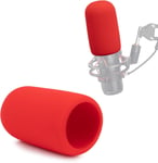 HyperX Quadcast Filtre Anti-Pop - Mousse Bonnette pour Microphone HyperX Quadcast S Anti Vent pour Bloquer Les Plosifs (Rouge)