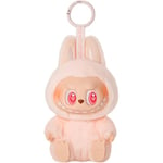 Labubu Popmart Plyschnyckelring, Monsternyckelring Gosig Leksak, 17cm Vinyl Face Storyfigurer Samlarfigurer (Ljusrosa Labubu Två) light pink labubu two