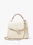 Aspinal of London Midi Mayfair 2 Croc Leather  Cross Body Bag, Ivory