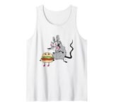 Fast Food Burger Rat Rodent Funny Hunger Hungry Tank Top