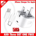 For Apple iPhone Charger 20W PD USB-C Type Fast Charging Cable iPhone 15 14 13