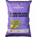 Chips Gårdschips Grytfriterade Sourcream & Black Garlic 150g