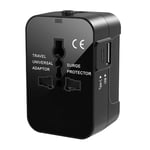 Universal Travel Adapter Worldwide Plug Adaptor with USB-C, International Power Adapter with 2 USB Ports All in One Travel Adaptor Multi USB Wall Charger for European USA UK EU AUS(Type C/G/A/I)