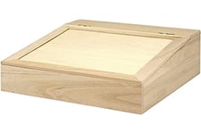 Rayher 62409000 Boîte en Bois avec Couvercle à Charnière – 24 x 24 x 12 cm