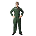 Top Gun Film Cosplay Amerikanska Flygvapnet Uniform Halloween Kostymer För Män Vuxen Armégrön Militär Pilot Overall XL