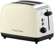 🔥 Russell Hobbs Classic Colours 2 Slice Toaster Stainless Steel S26551 (Cream)