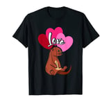 Cute Otter With Balloons | Love | Valentine's Day Otters T-Shirt