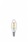 Philips Ampoule LED SceneSwitch à filament effet vintage, culot E14, 5 W, 470 lumens, lumière blanche chaude à froid réglable avec interrupteur existant