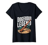 Womens Didgeridoo Legend V-Neck T-Shirt