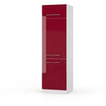 Vicco - Armoire réfrigerateur "Fame-Line" 60cm Bordeaux brillant/Blanc