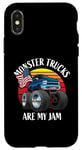 iPhone X/XS Monster Trucks Are My Jam Funny 4x4 Monster Truck Cartoon Case