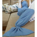 INF Sjöjungfru Filt Till Barn - Premium. Mermaid Tail Blanket Blå