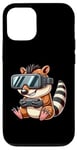 Coque pour iPhone 12/12 Pro Animal de joueur mignon avec des lunettes VR Cartoon