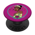 Disney Princess Tiana 80s Glamour Portrait Pink PopSockets PopGrip Interchangeable