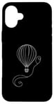 Coque pour iPhone 16 Plus Ballon à air One Line Art Dessin