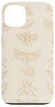 Coque pour iPhone 13 Beige Tan - Motif mites neutres - Bugs et escargots