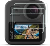 Protection d'écran pour caméra d'action GoPro Max Étanche 360° 0,3 mm Haute définition Dureté 9H Verre optique LCD [Lot de 3].[G3269]