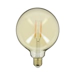 Xanlite - Ampoule led déco Globe (G125) / Vintage au verre ambré, culot E27, 7W cons. (50W eq.), 638 lumens, lumière blanc chaud - RFDE800B125A