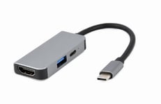 Cablexpert USB-C Multiport till HDMI/USB 3.0/USB-C-adapter 4K@30Hz 2K@60Hz UHD