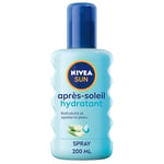 NIVEA SUN Spray après-soleil Hydratant (1 x 200 ml), spray hydratant corps à l'aloe vera bio pour une hydratation intense et longue durée