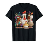 Funny Chicken Art Crazy Chicken Family For Men Women Kids T-Shirt