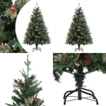 Vidaxl - Sapin de Noël avec pommes de pin Vert 120 cm pvc et pe - sapin de Noël artificiel - sapins de Noël artificiels - Home & Living - Vert