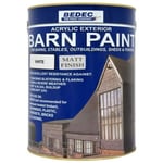 BEDEC BARN PAINT MATT WHITE 5L