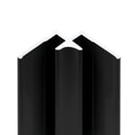 Profilé d'angle intérieur H.255 x 2,3 cm, aluminium, noir mat, Schulte Deco Design