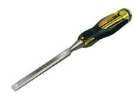 Stanley 0-16-251 - Ciseau Bois Dynagrip Prof - Taille : 6 Mm - Gamme FatMax - Ciseau Indémanchable Et Incasable - Poignée Ergonomique Bi Matière - Lame Traversante