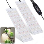 FIVAVA Lampe Plante Interieur, 135 LEDs x 2 Pièces Lampe Horticole, Lumière de Plante, Favorise la Croissance des Plantes, Lampe Plante avec Minuterie, 10 Niveaux de Luminosité