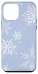 iPhone 12 mini Pastel Purple Blue Snowflake Cute Winter Holiday Case