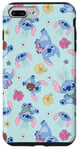 Coque pour iPhone 7 Plus/8 Plus Disney Lilo & Stitch Cute Blue Easter Pastel Stitch Pattern