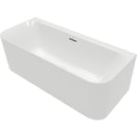 VILLEROY & BOCH LOOP & FRIENDS SQUARE DUO BACK-TO-WALL BADEKAR 180X80 HVIT ALPIN