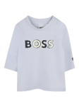 HUGO BOSS Baby Logo Cotton T-Shirt, Pale Blue