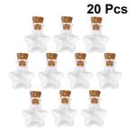 20pcs Wishing Bottle Funny Unique Star Shaped Glass Bottle with Cork for Store i